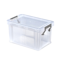 Whitefurze 1.7 Litre Allstore Storage Box with Silver Clamp