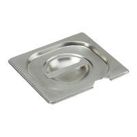 Gastronorm Lid Stainless Steel 1/6 Notched