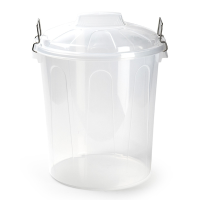 Plasticforte Clear Storage Bin and Lid 21 Litres