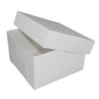 10" White Stapleless Cake Boxes (Pack 5)