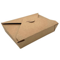 Kraft Biodegradeable Food Carton No 2, 195 x 140mm at base, 1451ml (Pack 280)