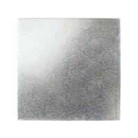 Square Double Thick Cards Silver 10" (Pack 10)