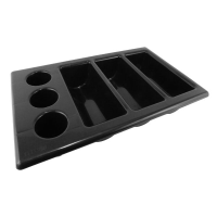 Cutlery Tray 6 Compartment Black 1/1 Gn Size
