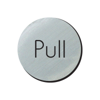 Pull 75mm Door Disc in Silver Finish