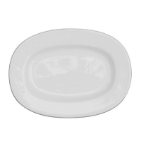 Alchemy White Rimmed Oval Plate 13" (Pack 6)
