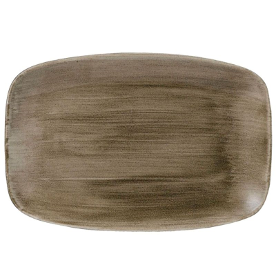 Churchill Stonecast Patina Antique Taupe Oblong Chefs Plate 13.5" x 9.25" (Pack 6)