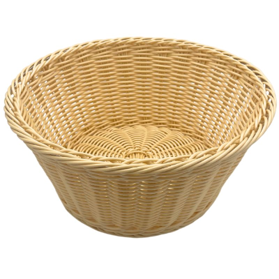 Round Woven Plastic Basket (30.5x12.7cm)