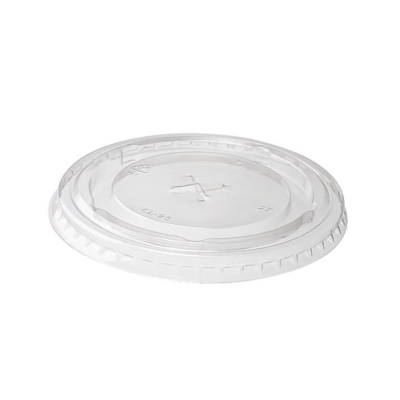 Gourmet Clear Plastic Flat Lid with Straw Hole CL95X  (Pack 100)