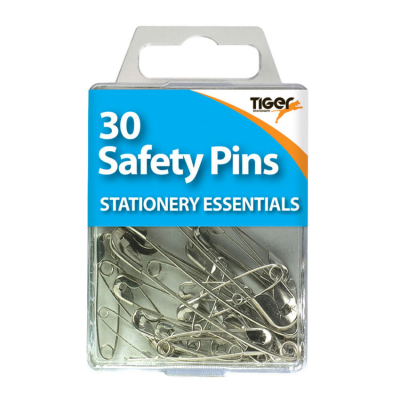 Tiger Safety Pins (Pack 30)
