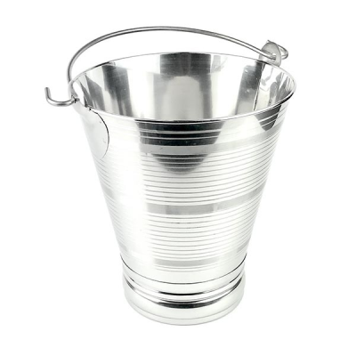 Stainless Steel Tapered Bucket No 8 with Base 7.5 Litre