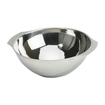 Stainless Steel Eye Shaped Bowl with Integral Handles 8"