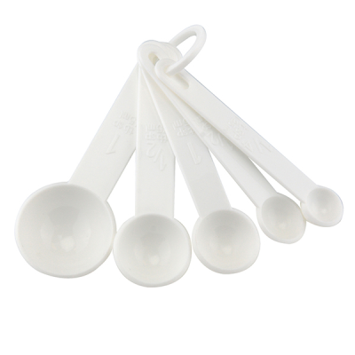 Apollo White Plastic Measuring Spoon Set of 5