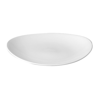 Churchil White Orbit Oval Coupe Plate 9" (Pack 12)