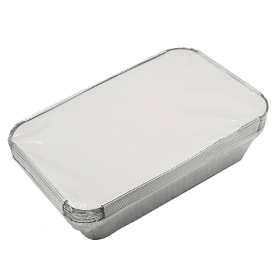 Aluminium Foil Container & Lid 30.5x20x4cm (Pack10)