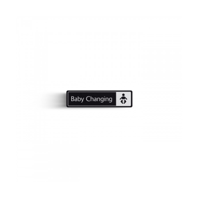 Baby Change with Symbol White on Black F/M