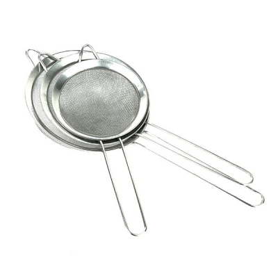 Stainless Steel Fine Mesh Strainers / Sieve 11.5,13.5,15.5cm (Pack 3)