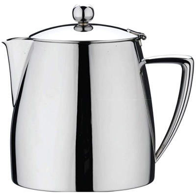 Art Deco 64oz / 1.82L Teapot 18/10 Premium Stainless Steel