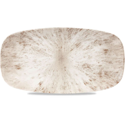 Churchill Stone Agate Grey Chefs Oblong Plate 13.88x7.38" (Pack 6)