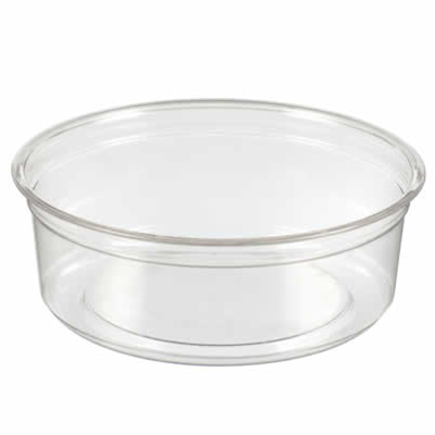 Gourmet Round PET Deli Pot Container 8oz / 200ml (Pack 50)