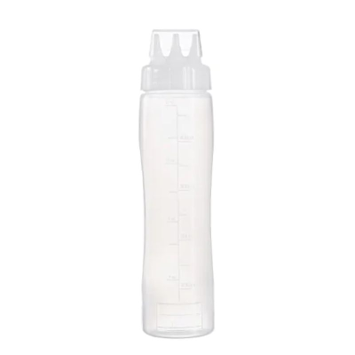 Araven White Tripple Nozzle Sauce Bottle 50cl / 17oz