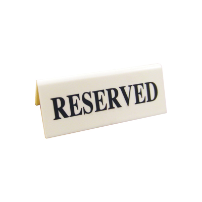 Reserved Black White Table Notice (Pack 5)