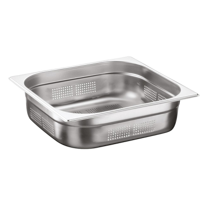 Gastronorm Pan Stainless Steel 2/3 100mm Deep Perforated