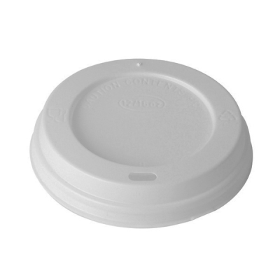 White Domed Sip-Thru Lid to fit 10-20oz Cups (Pack 100) [1000]