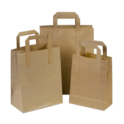 SOS Pure Kraft Carrier Bags Small (Pack 250)