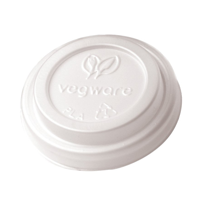 Vegware Biodegradable 64mm CPLA Hot Coffee Cup Lid fits 4oz (Pack 50)