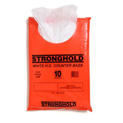 Stronghold White HD Counter Bag / Food Bag 12"x18" (Pack 1000)