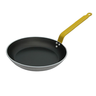 De Buyer Induction Non-stick Fry Pan, Yellow Iron Handle, 28cm