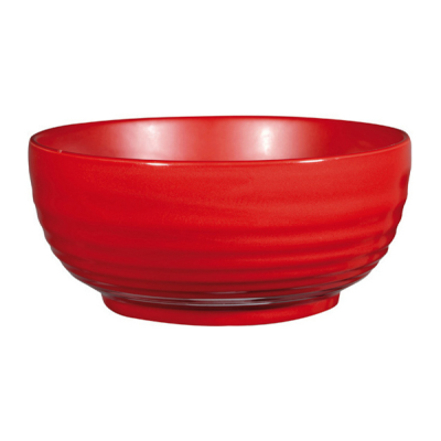 Art De Cuisine Rustics Red Glaze Ripple Deli Bowl 70oz