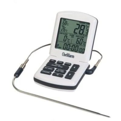 ETI ChefAlarm Professional Oven Thermometer & Timer, 114 mm Penetration Probe & 1.2 M Braided Lead, 