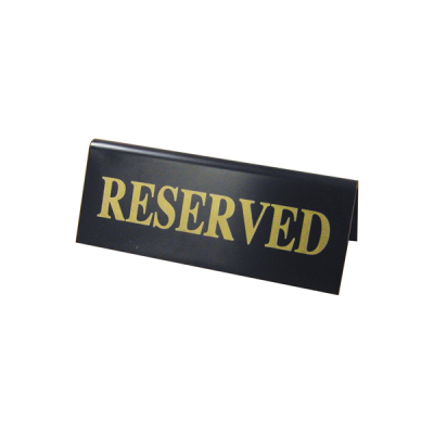 Reserved Black Gold Table Notice (Pack 5)