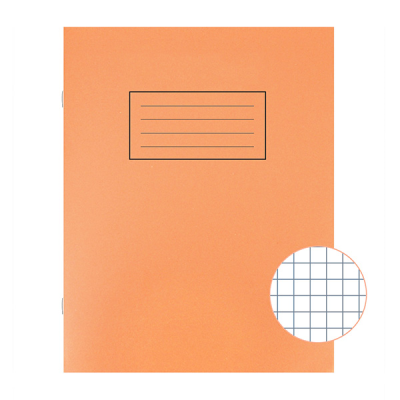 Silvine Exercise Book 5mm Square 80 Pages 229x178mm Orange EX105 (Pack 10)