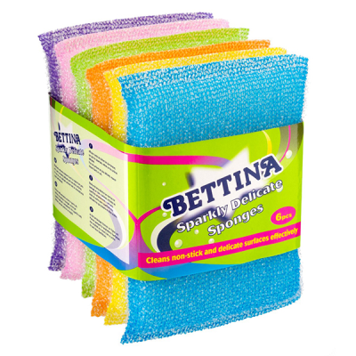 Betina Sparkly Delicate Sponges (Pack 6)