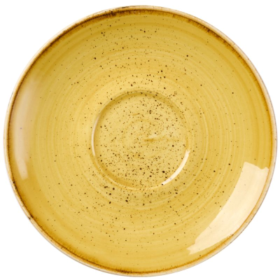 Churchill Stonecast Mustard Cappuccino Saucer 6.25" (Pack 12)