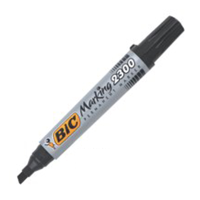 BIC ECO 2300 Black Permanent Marker Chisel Tip