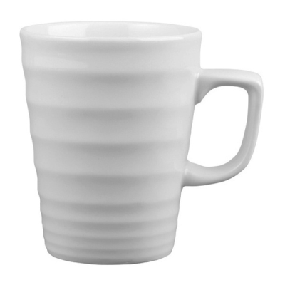 Churchil White Ripple Latte Mug 12oz (Pack 12)