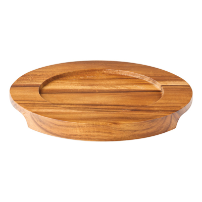 Cast Iron Round Wood Board 7.5"(19cm)