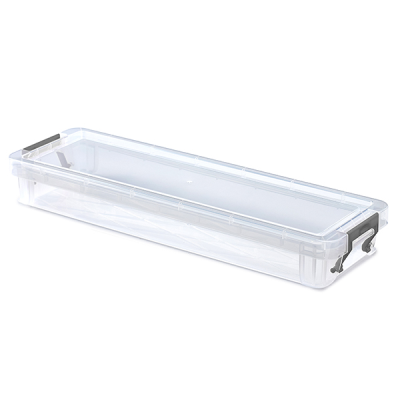 Whitefurze 1.25 Litre Allstore Storage Box with Silver Clamp