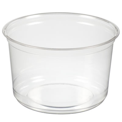 Gourmet Round PET Deli Pot Container 16oz / 400ml (Pack 50)