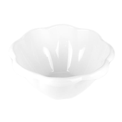 Florida Round Plastic Flower Shape Bowl White