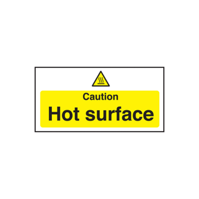 Self Adhesive Caution Hot Surface Sign