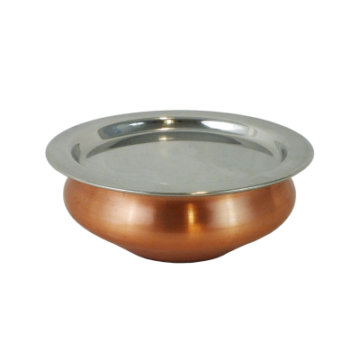 Copper Handi Serving Dish 12cm with lid