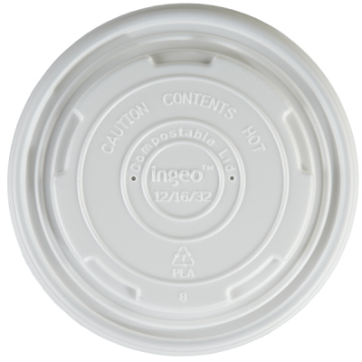 Biodegradable Soup Container Lids to fit 12 -16oz (Pack 25) [500]