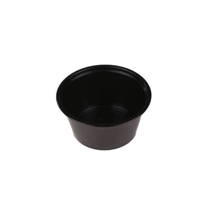 Black Plastic Portion Pot 3.25oz (Pack 250)