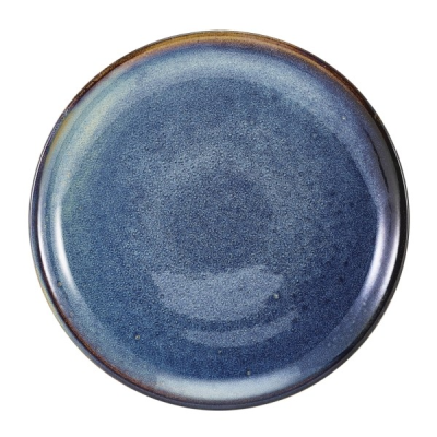 Genware Terra Porcelain Aqua Blue Coupe Plate 19cm