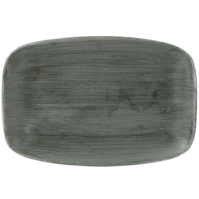 Churchill Stonecast Patina Burnished Green Oblong Chefs Plate 12 x 7.8" (Pack 6)