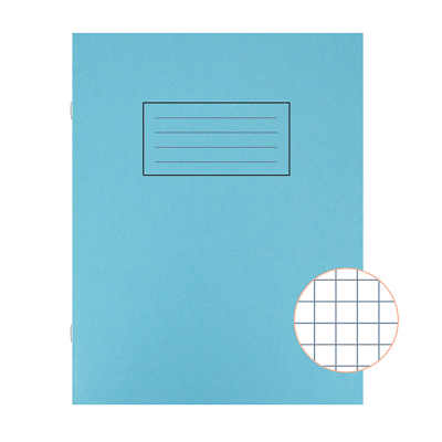 Silvine Exercise Book 7mm Square 80 Pages 229x178mm Blue EX106 (Pack 10)